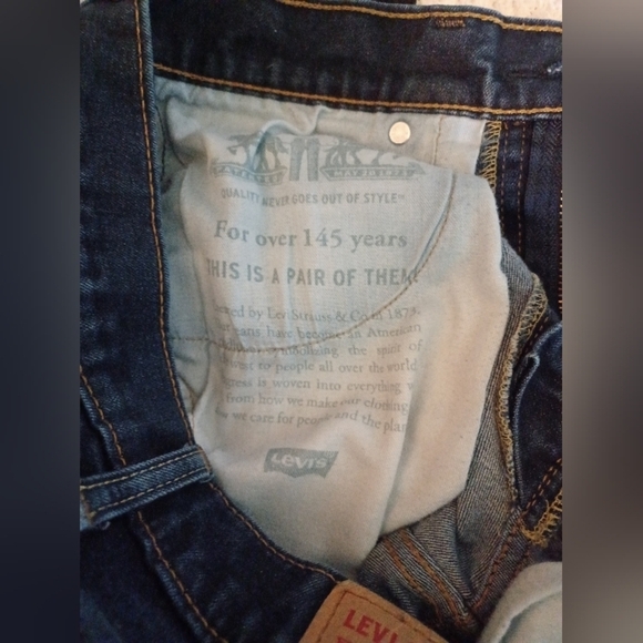 Levi's 511 Dark Wash Slim Fit Denim Jeans - Picture 7 of 9